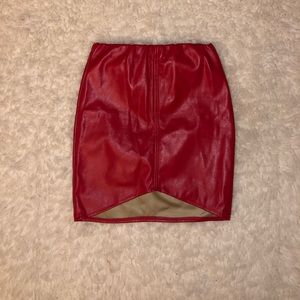 Faux leather skirt